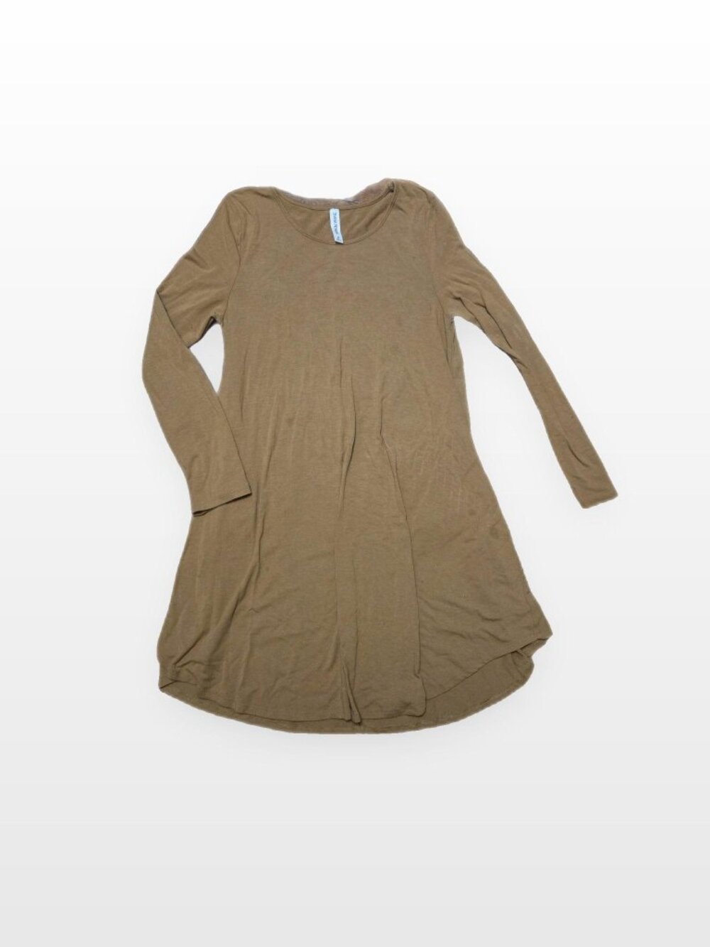 Zenana Premium Tan Long Sleeve Dress Size M